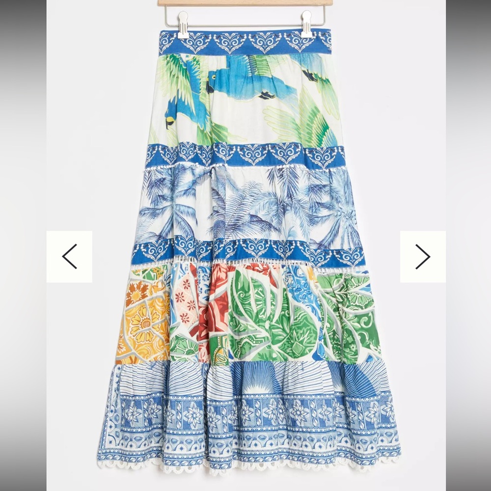NWOT Farm Rio Tropicale Tiered Skirt size Small